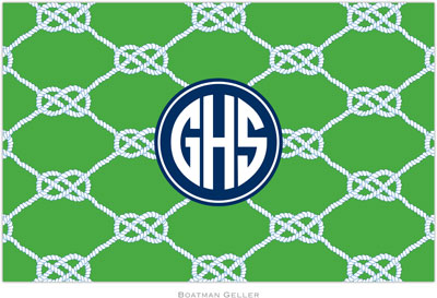 Boatman Geller - Personalized Placemats (Nautical Knot Kelly Preset - Laminated) Boatman Geller - Personalized Placemats (Nautical Knot Kelly Preset - Laminated)