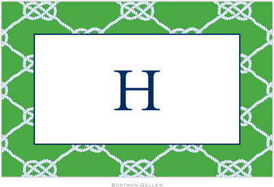 Boatman Geller - Personalized Placemats (Nautical Knot Kelly - Laminated)