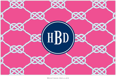 Boatman Geller - Personalized Placemats (Nautical Knot Raspberry Preset - Disposable)