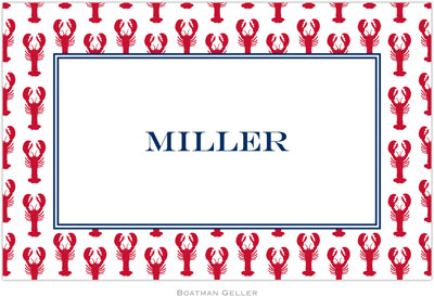 Boatman Geller - Personalized Placemats (Lobsters Red - Laminated) Boatman Geller - Personalized Placemats (Lobsters Red - Laminated)