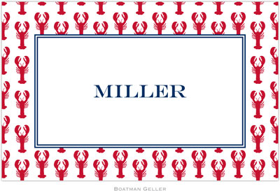 Boatman Geller - Personalized Placemats (Lobsters Red - Disposable)