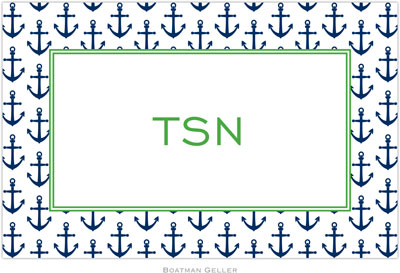 Boatman Geller - Personalized Placemats (Anchors Navy - Laminated) Boatman Geller - Personalized Placemats (Anchors Navy - Laminated)