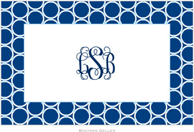 Boatman Geller - Personalized Placemats (Bamboo Rings Navy - Laminated) Boatman Geller - Personalized Placemats (Bamboo Rings Navy - Laminated)