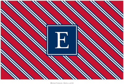 Boatman Geller - Personalized Placemats (Repp Tie Red & Navy Preset - Laminated) Boatman Geller - Personalized Placemats (Repp Tie Red & Navy Preset - Laminated)