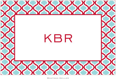 Boatman Geller - Personalized Placemats (Kate Red & Teal - Disposable)