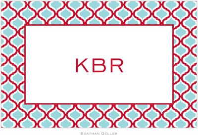 Boatman Geller - Personalized Placemats (Kate Red & Teal - Disposable) Boatman Geller - Personalized Placemats (Kate Red & Teal - Disposable)