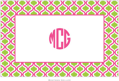 Boatman Geller - Personalized Placemats (Kate Raspberry & Lime - Disposable)
