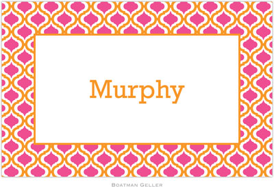 Boatman Geller - Personalized Placemats (Kate Tangerine & Raspberry - Laminated) Boatman Geller - Personalized Placemats (Kate Tangerine & Raspberry - Laminated)
