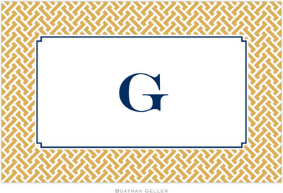 Boatman Geller - Personalized Placemats (Stella Gold - Laminated)