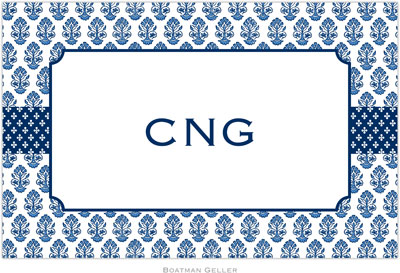 Boatman Geller - Personalized Placemats (Beti Navy - Laminated) Boatman Geller - Personalized Placemats (Beti Navy - Laminated)