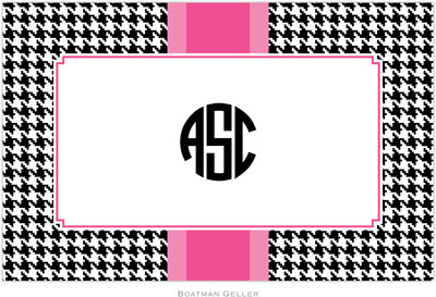 Boatman Geller - Personalized Placemats (Alex Houndstooth Black - Laminated) Boatman Geller - Personalized Placemats (Alex Houndstooth Black - Laminated)