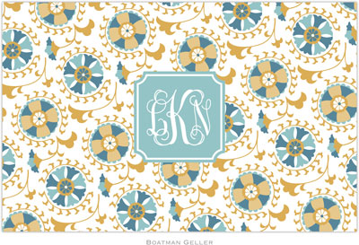 Boatman Geller - Personalized Placemats (Suzani Gold Preset - Disposable) Boatman Geller - Personalized Placemats (Suzani Gold Preset - Disposable)