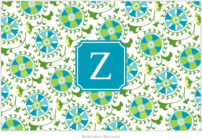Boatman Geller - Personalized Placemats (Suzani Teal Preset - Disposable) Boatman Geller - Personalized Placemats (Suzani Teal Preset - Disposable)