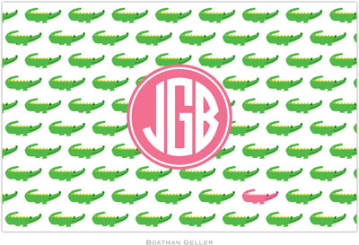 Boatman Geller - Personalized Placemats (Alligator Repeat Preset - Laminated) Boatman Geller - Personalized Placemats (Alligator Repeat Preset - Laminated)