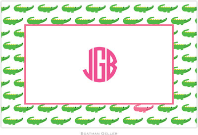 Boatman Geller - Personalized Placemats (Alligator Repeat - Laminated) Boatman Geller - Personalized Placemats (Alligator Repeat - Laminated)
