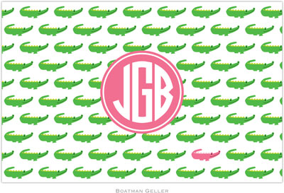 Boatman Geller - Personalized Placemats (Alligator Repeat Preset - Disposable)