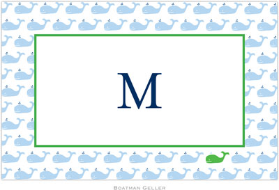 Boatman Geller - Personalized Placemats (Whale Repeat - Laminated) Boatman Geller - Personalized Placemats (Whale Repeat - Laminated)