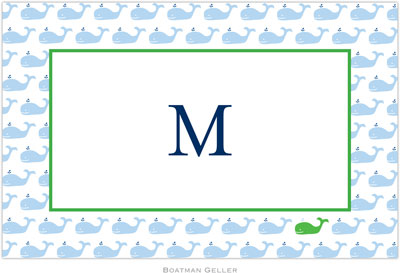 Boatman Geller - Personalized Placemats (Whale Repeat - Disposable)