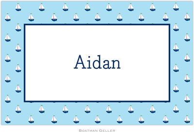 Boatman Geller - Personalized Placemats (Little Sailboat - Disposable) Boatman Geller - Personalized Placemats (Little Sailboat - Disposable)