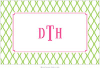 Boatman Geller - Personalized Placemats (Bamboo Green & Raspberry - Laminated)