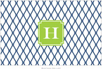 Boatman Geller - Personalized Placemats (Bamboo Navy & Green Preset - Disposable)