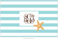 Boatman Geller - Personalized Placemats (Stripe Starfish - Disposable)