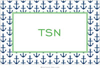 Boatman Geller - Personalized Placemats (Anchors Navy - Laminated)