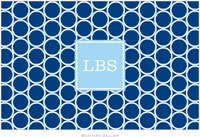 Boatman Geller - Personalized Placemats (Bamboo Rings Navy Preset - Laminated)