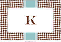 Boatman Geller - Personalized Placemats (Alex Houndstooth Chocolate - Laminated)