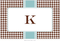 Boatman Geller - Personalized Placemats (Alex Houndstooth Chocolate - Disposable)