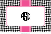 Boatman Geller - Personalized Placemats (Alex Houndstooth Black - Laminated)