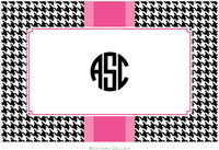 Boatman Geller - Personalized Placemats (Alex Houndstooth Black - Laminated)
