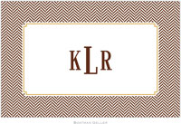 Boatman Geller - Personalized Placemats (Herringbone Chocolate - Disposable)