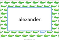 Boatman Geller - Personalized Placemats (Alligator Repeat Blue - Disposable)