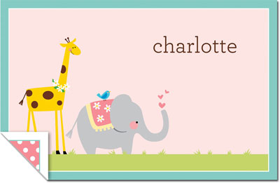 Boatman Geller - Personalized Laminated Placemats (Animal Parade) Boatman Geller - Personalized Laminated Placemats (Animal Parade)