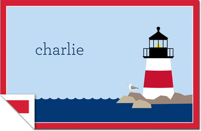 Boatman Geller - Personalized Laminated Placemats (Lighthouse)