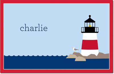 Boatman Geller - Personalized Disposable Placemats (Lighthouse)
