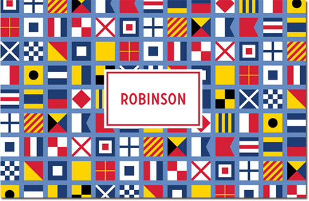 Boatman Geller - Personalized Placemats (Nautical Flags - Disposable) Boatman Geller - Personalized Placemats (Nautical Flags - Disposable)