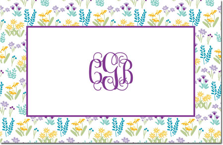 Boatman Geller - Personalized Placemats (Flower Fields Purple - Laminated) Boatman Geller - Personalized Placemats (Flower Fields Purple - Laminated)