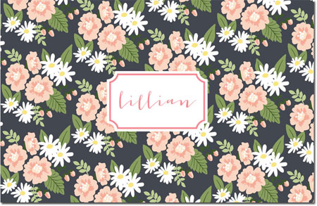 Boatman Geller - Personalized Placemats (Lillian Floral - Laminated)