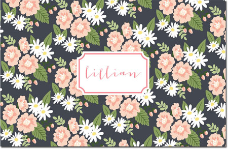 Boatman Geller - Personalized Placemats (Lillian Floral - Laminated) Boatman Geller - Personalized Placemats (Lillian Floral - Laminated)