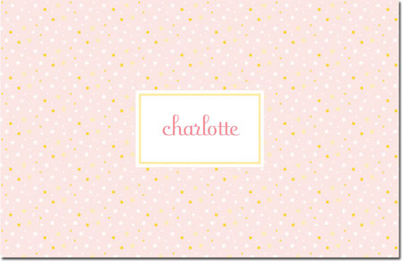 Boatman Geller - Personalized Placemats (Twinkle Star Pink - Laminated)