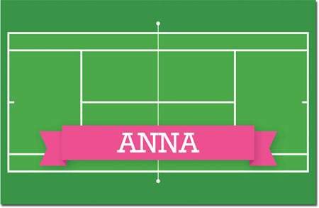 Boatman Geller - Personalized Placemats (Tennis Court - Disposable)