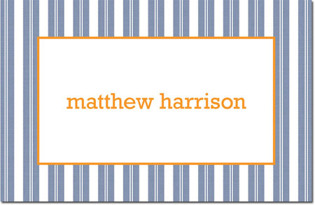 Boatman Geller - Personalized Placemats (Vineyard Stripe Navy - Disposable) Boatman Geller - Personalized Placemats (Vineyard Stripe Navy - Disposable)