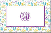 Boatman Geller - Personalized Placemats (Flower Fields Purple - Laminated)