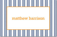 Boatman Geller - Personalized Placemats (Vineyard Stripe Navy - Laminated)