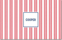 Boatman Geller - Personalized Placemats (Vineyard Stripe Cherry - Laminated)