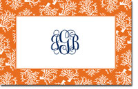 Boatman Geller Laminated Placemat - Coral Repeat