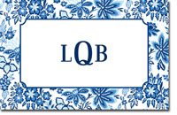 Boatman Geller Laminated Placemat - Classic Floral Blue