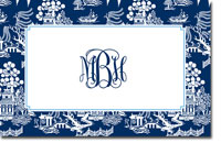 Boatman Geller Laminated Placemat - Chinoiserie Navy